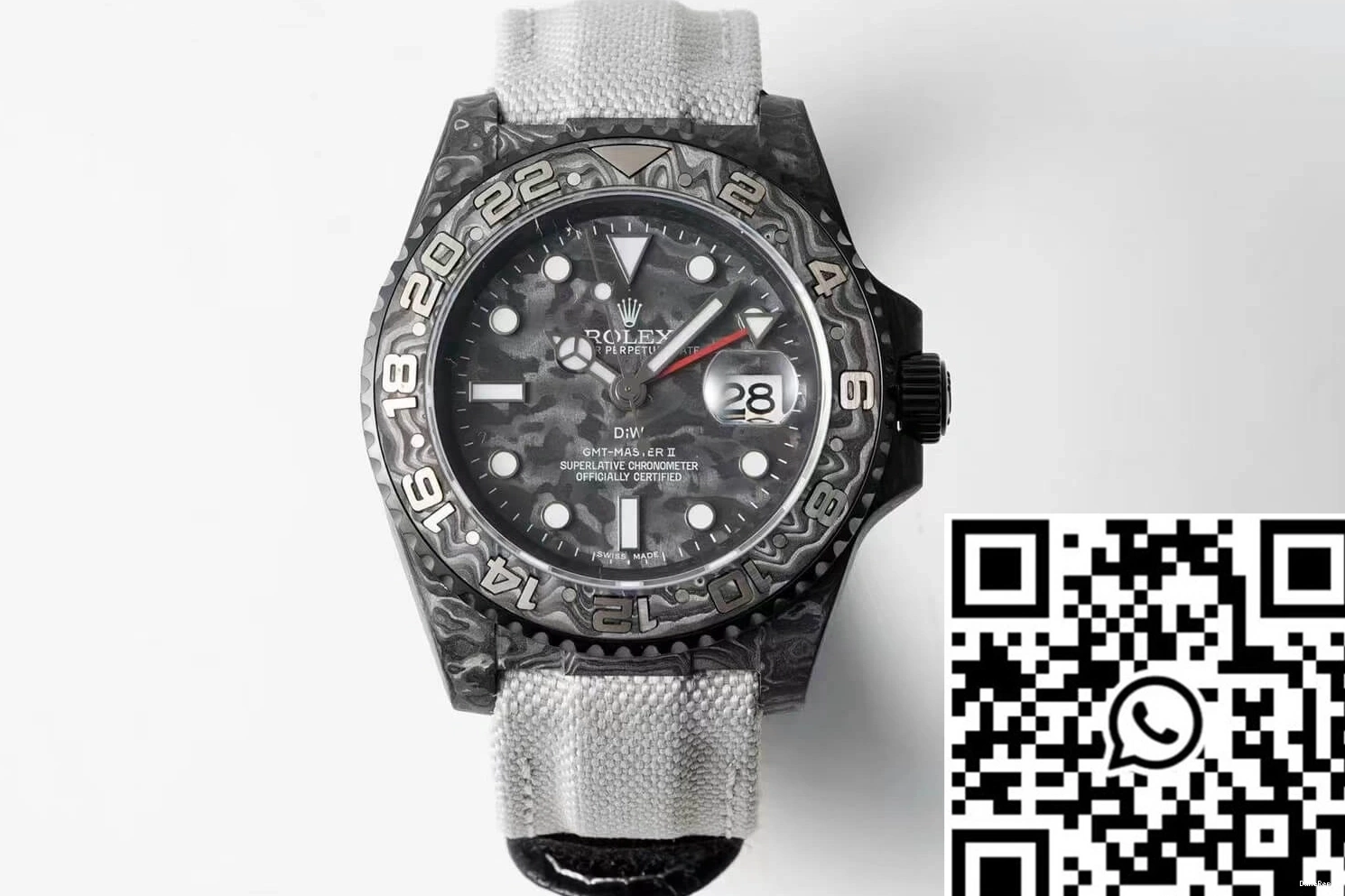 Strap Fabric Rolex GMT-MASTER Fiber II Carbon Dial Diw 0302